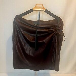 Vegan Leather Retro Hip Hugging Skirt